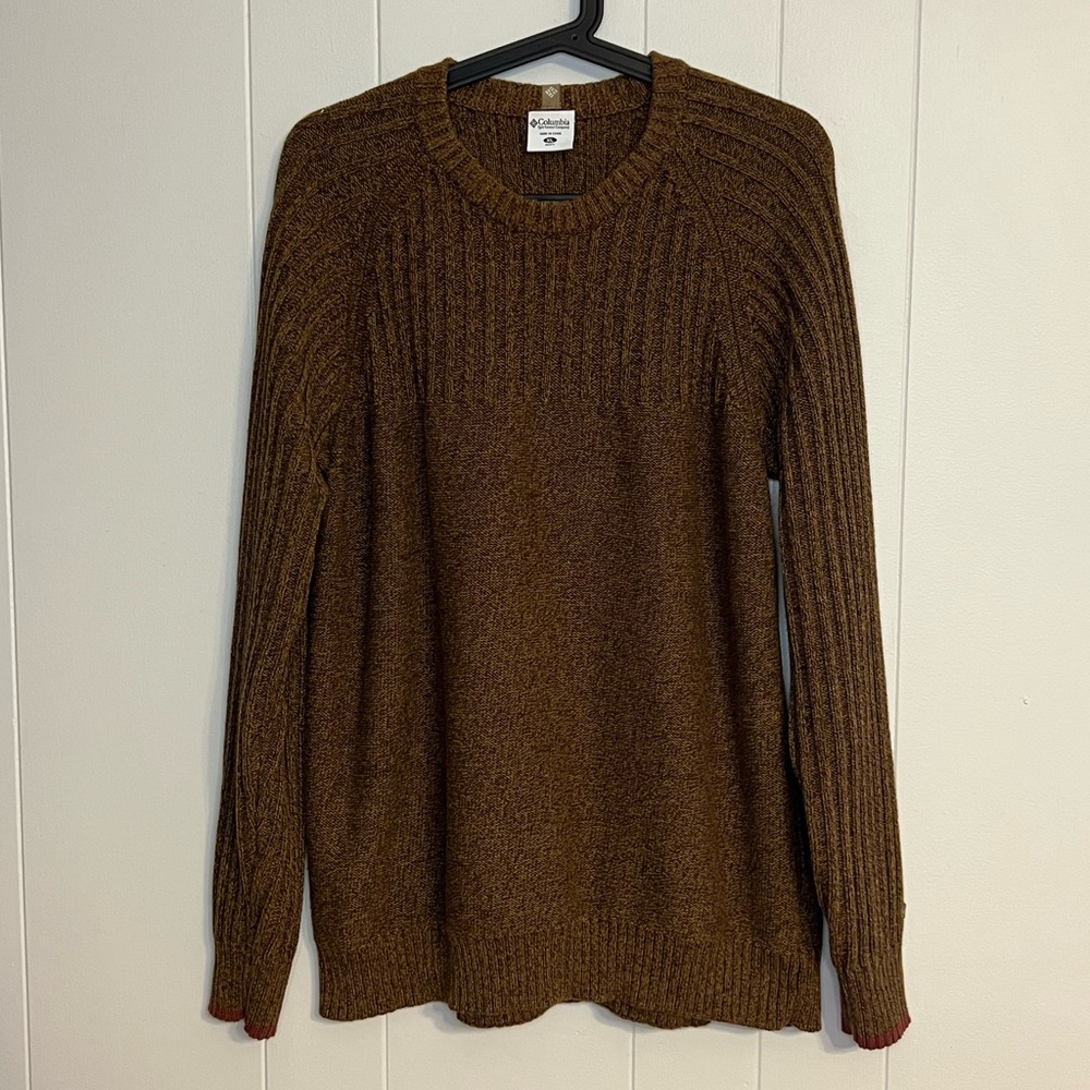 Columbia‎ Men's Brown Crewneck Knit Heavy Sweater Size XL